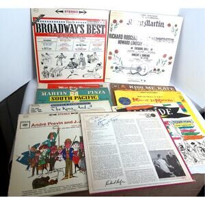 Broadway Shows Sound of Music Signed King West Side Candide Vinyl Set of 11